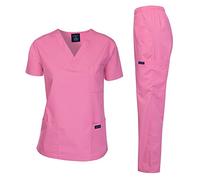Dagacci Scrubs Scrub Set for Women and Men, Pink_Pink, XL