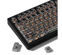 dagaladoo Black Clear Keyboard keycaps,Transparent keycaps 60 75 100 Percent,Crystal Jelly Key Cap Set,Shine Through Key caps.,Cherry Profile Key caps for Mx Switches Mechanical Keyboard