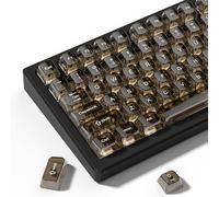 dagaladoo Black Clear keycaps,Transparent keycaps 60 75 100 Percent,Ceramic Jelly Key caps Set,Shine Through Key caps.,MDA Profile Keyboard Key Cap for Mx Switches Mechanical Keyboard(115key)