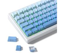 dagaladoo Blue PBT Double Shot Cherry Profile Gradient Keyboard Keycaps, Side Printed, 121 Keys, USB, Gaming & Customization, Mechanical Keyboards (60%/65%/75%/80%/96%/100%)