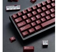 dagaladoo Double Shot PBT keycaps Set,Dark Red Keyboard caps,Cherry Profile Keycaps 60 65 75 100 Percent,126- Key Custom keycaps for Mechanical Keyboard Gaming(61/64/68/84/87/100/104/108)