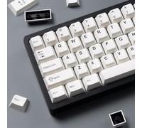 dagaladoo Double Shot PBT keycaps Set, Retro Milky White Keyboard caps,Cherry Profile Keycaps 60 65 75 100 Percent, Custom keycaps for Mechanical Keyboard Gaming(61/64/68/84/87/100/104/108)