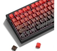 dagaladoo Red Black Topographic keycaps Line Backlit keycaps Shine Through Keyboard Keys Side Printed Key caps Cherry Profile keycap Set for 61/64/66/68/71/75/84/87 Mechanical Keyboards