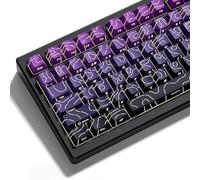 dagaladoo Topographic keycaps Line Backlit Gradient Purple keycaps Shine Through Keyboard Keys Side Printed Key caps Cherry Profile keycap Set for 61/64/66/68/71/75/84/87/100 Mechanical Keyboards