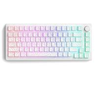 dagaladoo White Topographic keycaps Line Backlit keycaps Shine Through Keyboard Keys Side Printed Key caps Cherry Profile keycap Set for 61/64/66/68/71/75/84/87 Mechanical Keyboards 98key