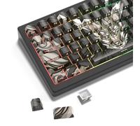 dagalagoo PBT keycap,Side Printed keycaps 60 percen,Light Beige Dragon,Cherry Profile Keyboard keycap,Shine Through keycap for Mechanical Gaming Keyboards(130 Key,only keycaps)