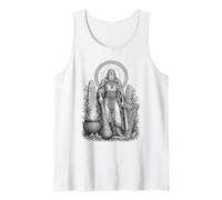 Dagda Celtic Father God Sacred Cauldron Line Art Tank Top