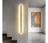 Dagea LED 25W Strip Wall Light, Modern Indoor Wall Lamp 3 Color Lights Wall Sconces for Dining Room Living Room Bedroom Kitchen Hallway Bedside Lighting, White 100CM
