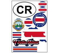 Daged Costa Rica Sticker Card Sticker Sheet - Car Motorcycle Biker Flag Decoration AK