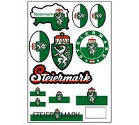 Daged Styria Austria Sticker Map Sticker Sheet - Travel Sticker Car Motorcycle Biker Flag Decoration AK