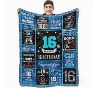 Dagelar 16th Birthday Game Gifts for Boys, 16 Year Old Gifts for Boys, 16th Birthday Decorations for Boy, Kids Game Theme Blanket 60 x 50 Inches for Boy 16 birthday Gaming Gifts Game Night Room Decor