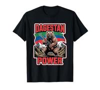 Dagestan Power, Proud Dagestan Bear, Dagestan Flag, Dagestan T-Shirt