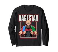 Dagestani Fighter, Makhachkala Wrestler, Dagestan Flag Long Sleeve T-Shirt