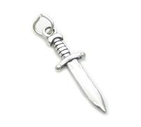 Dagger sterling silver charm .925 x 1 Daggers and swords charms