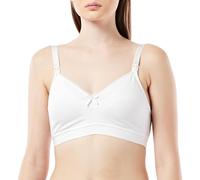 Dagi Women's Cotton Cupless Non-Wired Nursing Bra T-Shirt, White, 36B