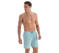 Dagi Men's Fashion Swim Shorts Trunks, Green-White, L