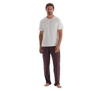 Dagi Men's Regular Waist Lined Jacquard Knitted Single Bottom Pyjama Bottom, Bordeaux,