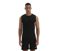 Dagi Men's Sleeveless, Crew Neck, Fashion, Regular Tanktop Vest, Black, XXL
