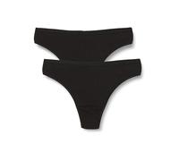 Dagi Women's 2 Pack Low Waist Thong Panty Thong Panties, Black,