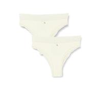 Dagi Women's 2 Pack Regular Waist Brazillian Briefs, Ecru, S