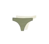 Dagi Women's 2 Pack Regular Waist Thong Panties, Multicolor, S