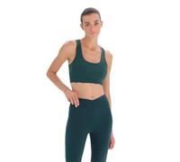 Dagi Women's Sleeveless U-Neck Slim Fit Sports Bra, Dark Green, L
