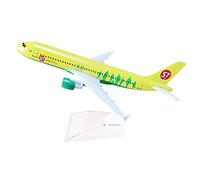 DAGIJIRD 1/400 Scale Russia Air Siberia S7 320 A320 Airplane Model Passenger Plane Model with Display Stand