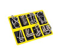 DAGIJIRD 8* Brain Teasers Metal Puzzles Disentanglemen Iron Link Unlock Interlock Game Wire Chain Intelligence Toy