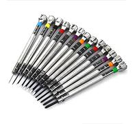 DAGIJIRD Metal 0.6-2.0MM Non-Slip Cushioned Handle Screwdrivers Set Slotted Cross Screwdriver Kit Repair Tools for Watchmakers Watch Mobile PDAs 13pcs
