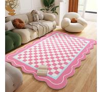 DAGIN Irregular Area Rug, A Modern Simple Decorative Carpet Printed with Large Area Non-Slip Special-Shaped Wavy Floor Mats for Living Room Nursery (Color : A, Size : 80x160cm)