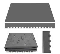 DAGITE 2.5x2m Garden Awning Replacement Fabric Top Cover, Replacement Window Awning Cover Waterproof Shade Sunshade Shelter Canopy Sun Shade Canvas For Yard Deck(Size:2.5x2m,Color:Dark Gray)