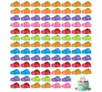 DAGLLGEW 100Pcs Mini Resin Turtles, Glow in The Dark Mini Resin Animals with Cute Fruit Designs, Tiny Turtles for Fairy Garden, DIY Craft, Party Favor, Home Decor
