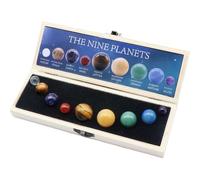 DAGLLGEW 1Set Solar System for Kids with 9 Planet Lifelike Funny Planets for Kids Solar System with Box Storage Natural Ore Planet Toys Educational for Toys