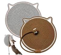 DAGLLGEW 2-Pack Cat Scratching Mat, Hand-Woven Cotton Rope Cat Scratch Pad & Play Mat for Kittens, 16.9 Inch Comfortable Bed Scratch Pad