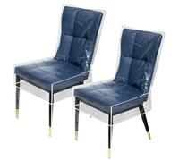 DAGLLGEW 2Pcs Plastic Chair Covers, Clear PVC Dining Room Chair Covers Waterproof Scratch Resistant Seat Protectors for Cushion, Cats, Kids, Kitchen Seat for Chairs