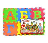 DAGLLGEW 36 Tiles Puzzle Carpet, 31x31 EVA Foam Baby Mat for Floor Interlocking Russian Alphabet Foam Puzzles Mat for Play & Exercise Play for Babies and Toddlers, Assorted Color Baby for Floor