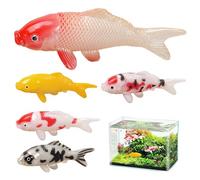 DAGLLGEW 5Pcs Fake Fish, Realistic Artificial Koi Fish Decor Carp Photography Prop Water Tank Aquarium Pond Landscape Decoration Little Floating Floating Aquarium Decor