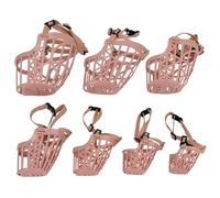 DAGLLGEW 7Pcs Dog Muzzles Anti Biting Adjustable Plastic Breathable Basket Muzzle for Dogs for Small, Medium, Large & Extra Puppies Dog Muzzle Cage Muzzles For Dogs Basket