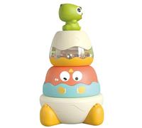 DAGLLGEW Baby Stacking Toys with Cute Dinosaur Figure Educational Learning Montessori Toys for Toddlers Boys Girls Toddler Baby Stacking Montessori