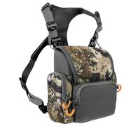 DAGLLGEW Binocular Harness Breathable Adjustable Hunting Chest Pack with Multi-Pocket Waterproof Hunting Pack for Men and Women, Camouflage Binocular Harness Chest Bino for