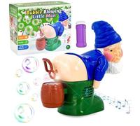 DAGLLGEW Bubble Machine for Kids Funny Light & Music Bubble Blowing Santa with 60ml Solution & Battery Christmas Toys for Girls Boys, Green Blower Maker Blower Machine