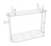 DAGLLGEW Curling Iron Stand, Clear Acrylic Hair Tool Organizer with Non-Slip Pads, Countertop Holder for Hair Dryer and Styling Irons, Desk Storage for Bathroom Vanity Curling Iron Holder