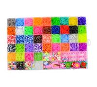 DAGLLGEW Elastic Bracelet Making Kit 3500+ Rubber Bands Bracelet Kit Includes Clips Tassels Crochet Hooks Various Beads More DIY Creative Christmas Crafts Making for Kids