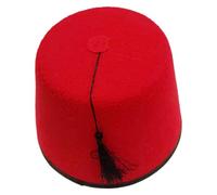 DAGLLGEW Fez Hat Red Soft Comfortable Non-woven Novelty Party Hats for Adults Classic Fancy Dress Costume Accessory with Tassel Decoration Party Hats Silly Hat for Adults