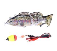 DAGLLGEW Fishing Lures, 5.5 Inch 3D Realistic Electric Robotic Fishing Lure with Hook, Practical Rechargeable Swimming Bait for Freshwater & Saltwater, Style 1 Lures Robotic Fish Lure