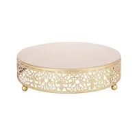 DAGLLGEW Gold Cake Stand metal Cupcake Display Stand Glossy Metallic Finish Holder for Wedding Birthday Afternoon Tea L 11.8 In cupcake cake holder dessert display