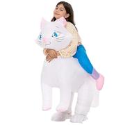 DAGLLGEW Inflatable Cat Costume Kids Funny Blow up Ride on Cat Costume for Christmas Cosplay Party, Suitable for Children 90-140cm Kids Inflatable Costumes Costumes for