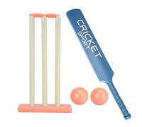 DAGLLGEW Kids Cricket 4Pcs/Set, Cricket Kit with ABS Cricket Bat Cricket Stumps 2 Balls Parent Child Interaction Game for Home Cricket Equipment for Kids Ages 3+