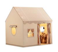 DAGLLGEW Kids Play Tent - Grey Playhouse with Sturdy Frame and Curtain for Indoor Fun, Cozy Secret Fort for Kids, Boys and Girls Play Tent Indoor