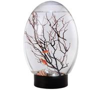 DAGLLGEW Mini Fish Tank, Small Desktop Aquarium with Led Light, Self Sustaining Ecosystem, No Need to Feed Or Change Water Closed Aquatic Ecosystem for Home Office Shrimp Ecosphere Ecosphere